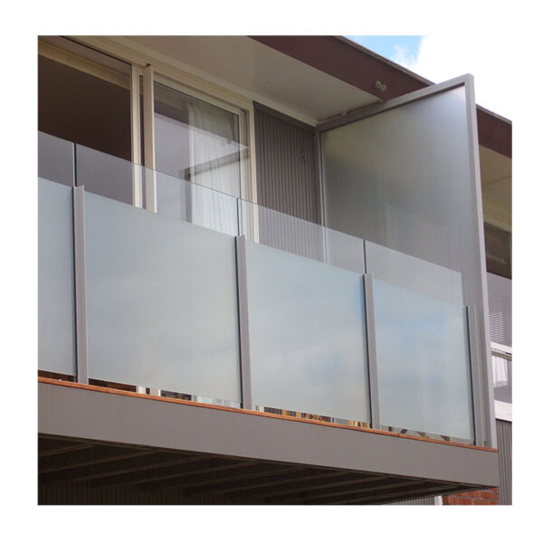 frosted toughened glass railing